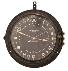 Chelsea Clock Co. U.S. Air Force Clock with 24-Hour Dial