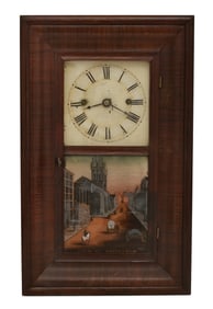 J.C. Brown / Forestville Mfg Co. Miniature Ogee Double Fusee Mantel Clock