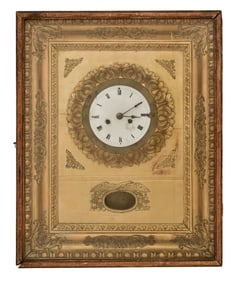 Austrian Silk Thread Gilded Picture Frame Clock