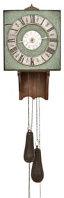 An Early Morbier Iron Dial Wall Clock with Alarm