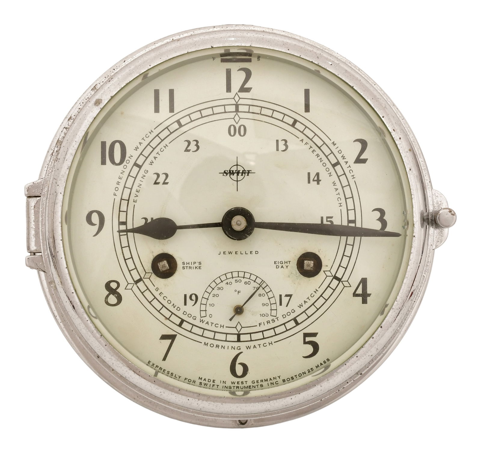 Swift Instruments Ship's Bell Clock, Germany (1 of 5)