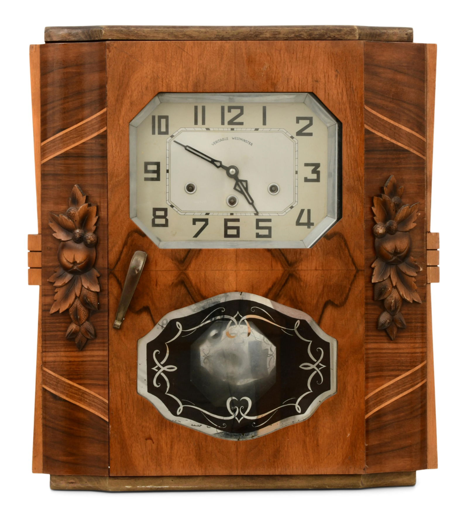 French Art Deco Wall Clock (1 of 7)