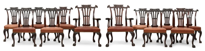 Set of Twelve Feldenkrais Mahogany Chairs Dining Chairs