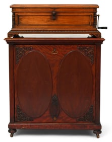 Regina Folding "Coffin Top" Music Box with Base