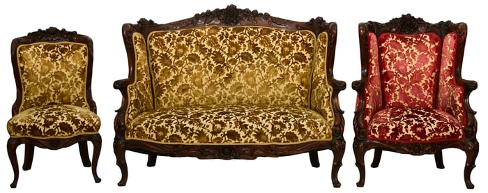 S. Karpen & Bros. Art Nouveau Mahogany Parlor Set