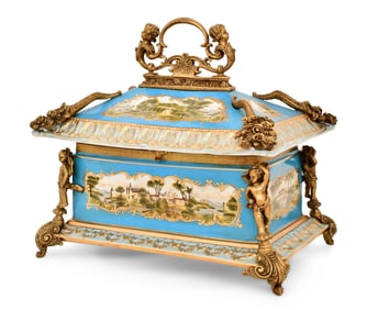 Sèvres Gilt Bronze-Mounted Porcelain Casket