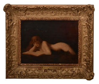 Jean-Jacques Henner (French, 1829-1905), Reclining Female Nude