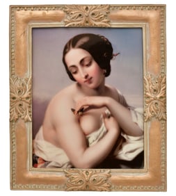 Berlin (KPM) Porcelain Plaque of a Woman