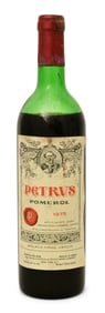 Bottle of 1975 Chateau Petrus Pomerol Wine