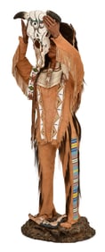 Life-Size Figure of an Indian from the "Warriors of The Plains" Collection