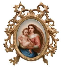 Berlin (KPM) Porcelain Plaque, "Sistine Madonna"
