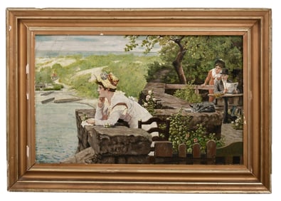 Conrad Wise Chapman (American, 1842-1910), Figures by the Water