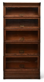 Globe-Wernicke Co. Five Section Oak Barrister's Bookcase, Grade 199