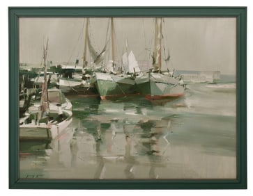 Charles C. Gruppe (American, 1928-2019), Harbor Scene