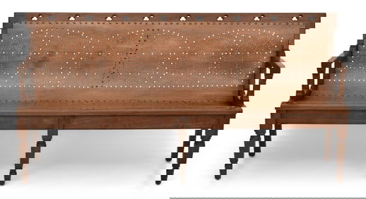 Gothic Revival Pierced & Curved Walnut Bench