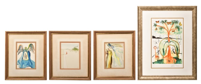 Salvador Dali (Spanish, 1904-1989), Dante Purified, The Delightful Mount, Ghost of Ancestors & Alice