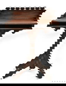 Gothic Revival Walnut Podium: Gothic Revival Walnut Podiumlate 19th century45 x 31 x 20 inches