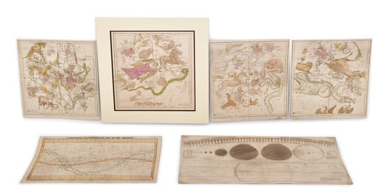 Lot of Six 1835 Celestial Engravings