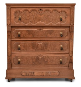 American Burl Walnut Butler's Desk