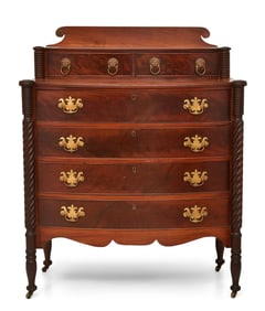 Mid-19th Century Sheraton Mahogany Dresser