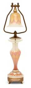 Early 20th Century American Art Glass Table Lamp