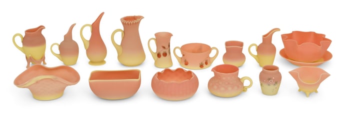 Lot of Burmese Glass Pieces