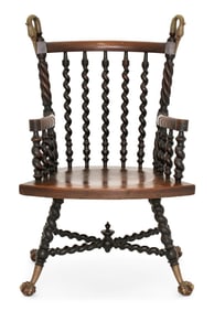 Merklen Brothers Bronze-Mounted Mahogany Chair