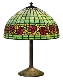 Unique Art Glass & Metal Co. Floral Table Lamp