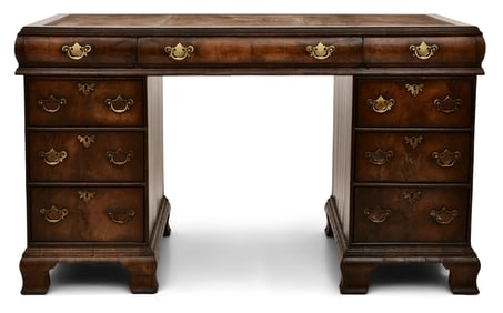 18th Century Mahogany Pedestal Desk