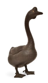 Asian Bronze Goose Incense Burner