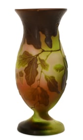 Émile Gallé (1846-1904), Cameo Glass "Acorn" Vase