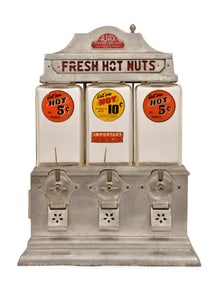 Ajax Deluxe "Hot Nut" Vendor 5 & 10 Cent Machine