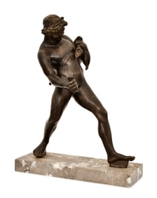 Continental Patinated Bronze Sculpture of Bacchus