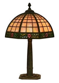 Bradley & Hubbard Overlay Table Lamp