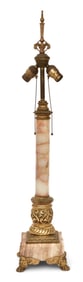 French Brass-Mounted Onyx Table Lamp