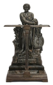 Grahamston Iron Co. Cast Iron Umbrella Stand with Sir William Wallace, Falkirk, Scotland
