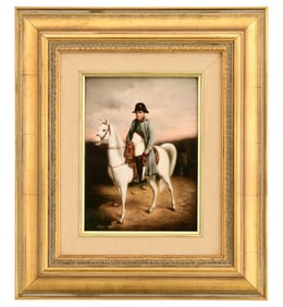 Berlin (KPM) Porcelain Plaque of Napoleon at Austerlitz