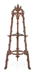 Black Forest Carved Walnut Easel