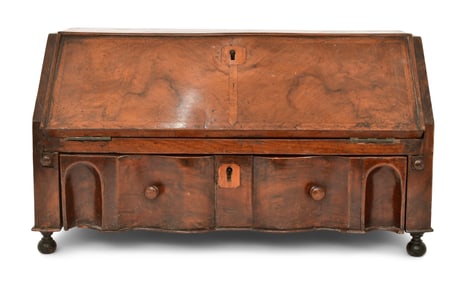 Burlwood Table-Top Slant-Front Desk