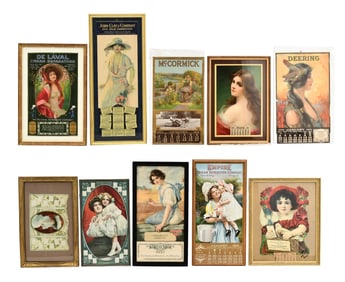 Lot of 10 American Advertising Calendars