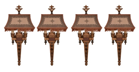 Set of Four Contemporary Sconces