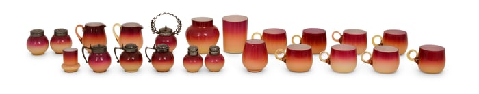 Lot of Wheeling Peachblow Pieces