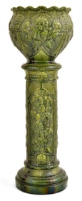 Burmantoft Pottery Jardiniere & Pedestal
