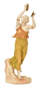 Royal Worcester Porcelain Figure of a Tambourine Woman