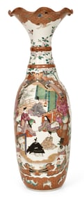 Japanese Meiji Period Satsuma Floor Vase