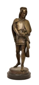 Auguste Joseph Carrier (French, 1800-1875), "Hamlet" Bronze Sculpture