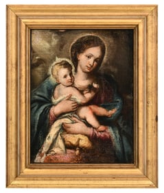 Old Master Painting of Madonna and Child