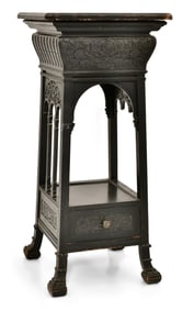 American Aesthetic Movement Ebonized Wood Pedestal