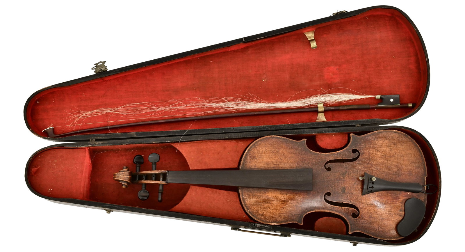 Early 20th Century Violin, Labeled "Antonius & Hieronymus Fr. Amati Cremonen Andrea fil. F. 1693": Early 20th Century Violin, Labeled "Antonius & Hieronymus Fr. Amati Cremonen Andrea fil. F. 1693" 23 1/2 x 8 1/2 x 3 inches Provenance: Private Collection, New York