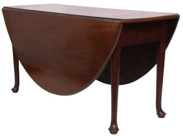 Queen Anne Style Mahogany Drop-Leaf Table